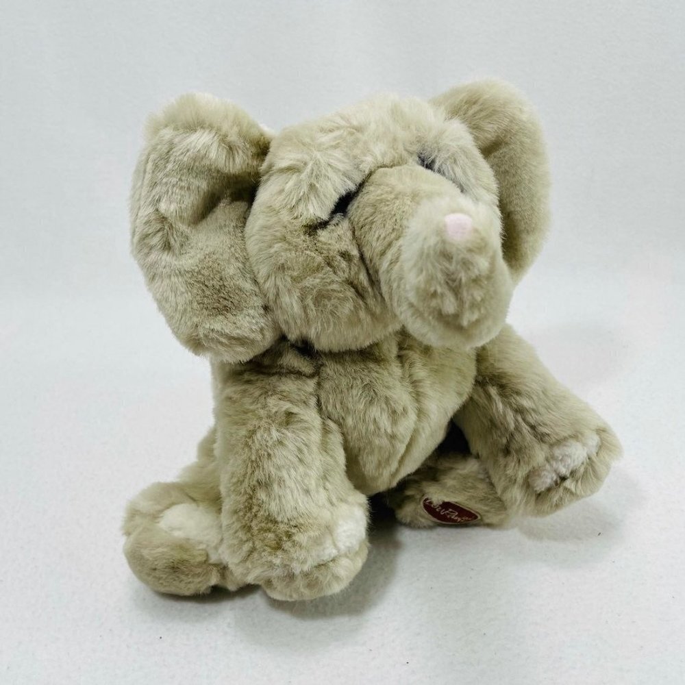 Applause Lou Rankin Elephant Plush 10” Hoover Gray Realistic Sad Eyes Safari Toy